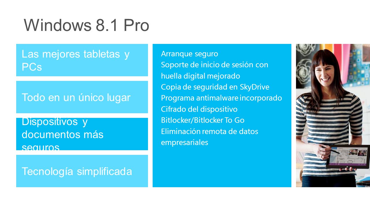 Windows 8.1 Pro Las mejores tabletas y PCs Todo en un único lugar