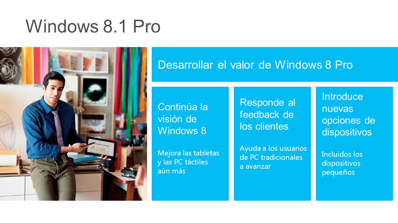 Windows 8.1 Pro Desarrollar el valor de Windows 8 Pro