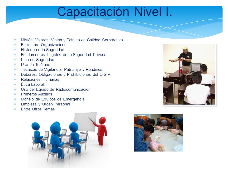 Capacitación Nivel I. Misión, Valores, Visión y Política de Calidad Corporativa. Estructura Organizacional.
