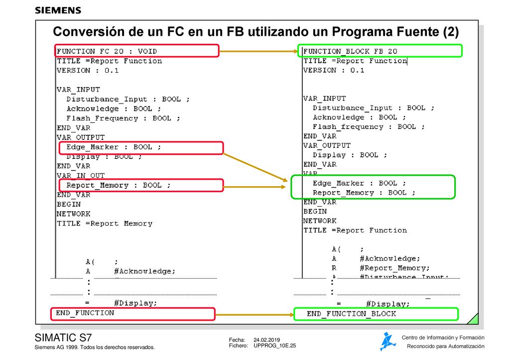 Conversión de un FC en un FB utilizando un Programa Fuente (2)