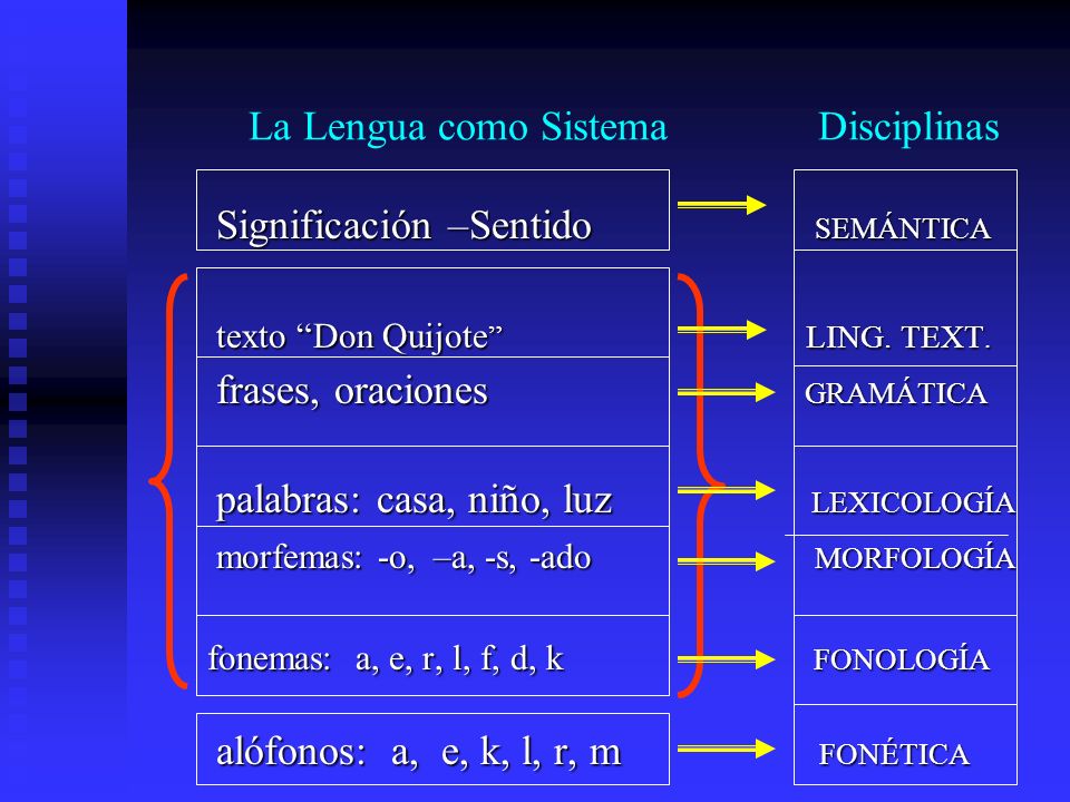 La lengua como sistema La Lengua como Sistema Disciplinas Disciplina
