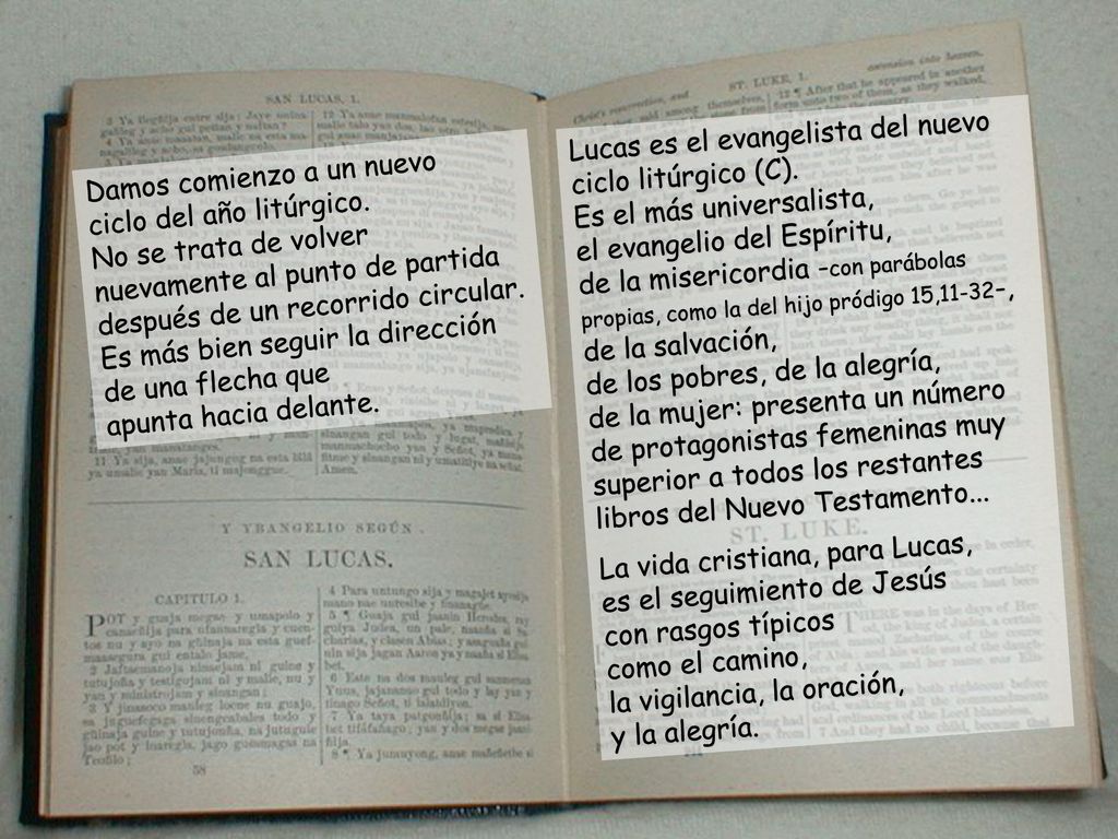 Lucas es el evangelista del nuevo ciclo litúrgico (C)