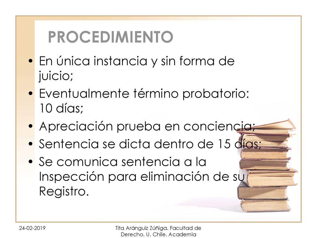 Tita Aránguiz Zúñiga. Facultad de Derecho. U. Chile. Academia Judicial