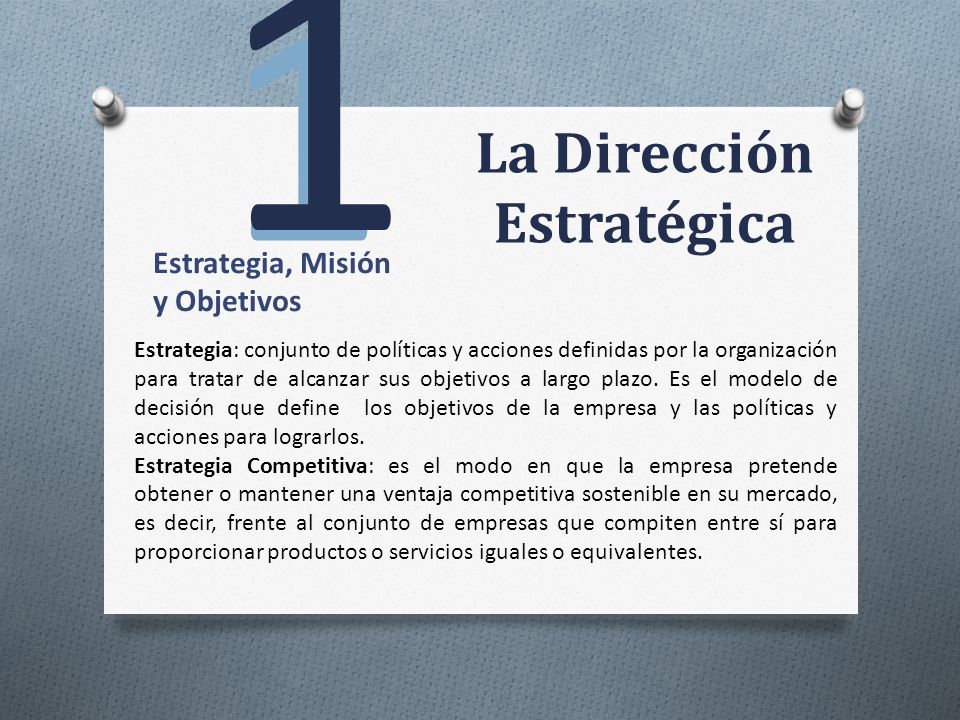 La Dirección Estratégica