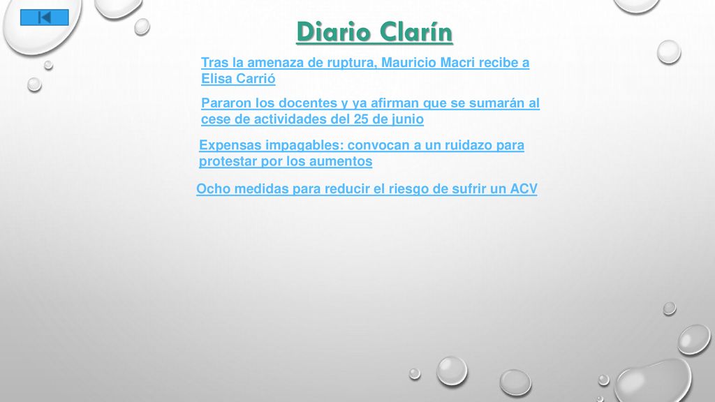 Diario Clarín Tras la amenaza de ruptura, Mauricio Macri recibe a Elisa Carrió.