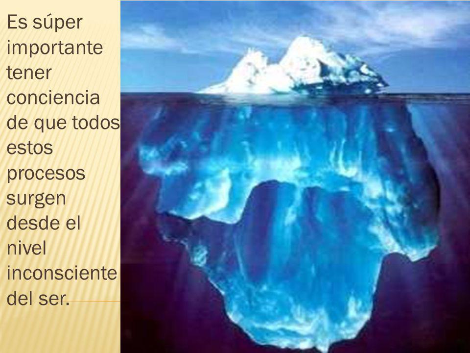 Es súper importante tener conciencia de que todos estos procesos surgen desde el nivel inconsciente del ser.