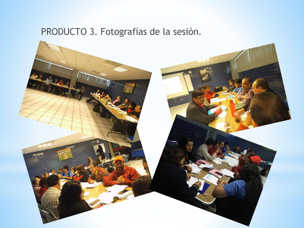 PRODUCTO 3. Fotografías de la sesión.