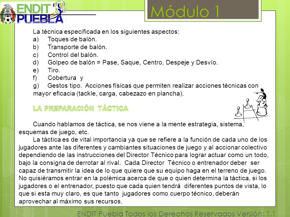 Módulo 1 ENDIT Puebla Todos los Derechos Reservados Versión: 1.1