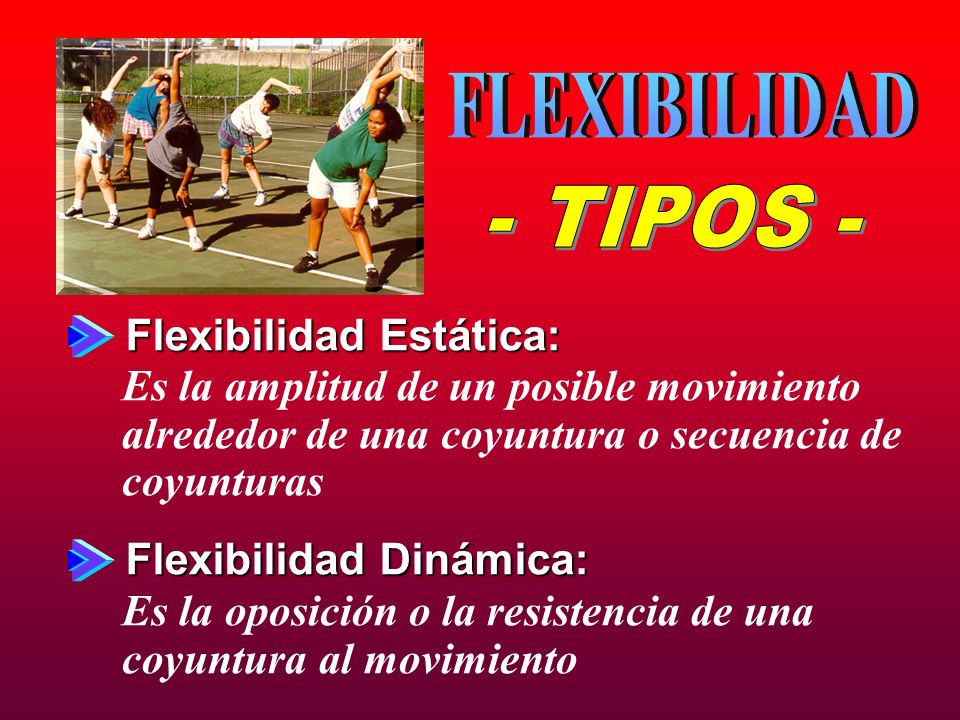 FLEXIBILIDAD - TIPOS - Flexibilidad Estática:
