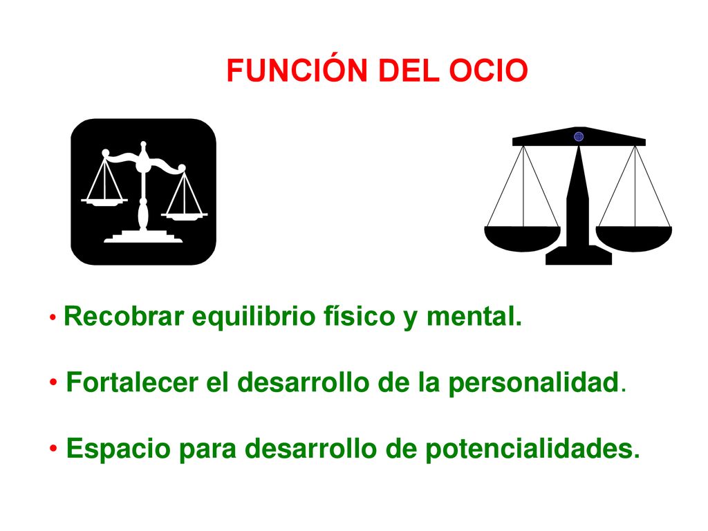 FUNCIÓN DEL OCIO Fortalecer el desarrollo de la personalidad.
