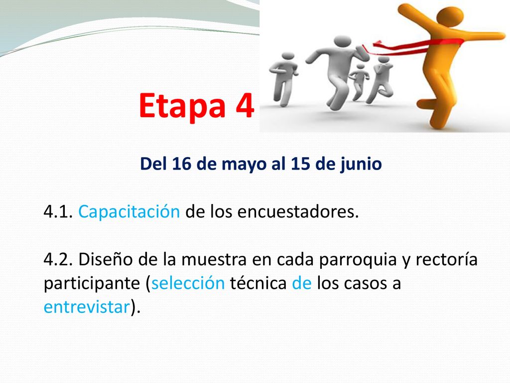 Etapa 4 Del 16 de mayo al 15 de junio