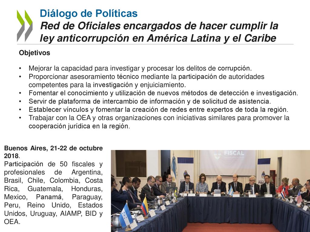 Diálogo de Políticas Red de Oficiales encargados de hacer cumplir la ley anticorrupción en América Latina y el Caribe
