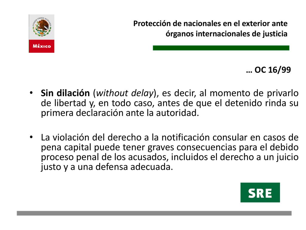 Protección de nacionales en el exterior ante órganos internacionales de justicia