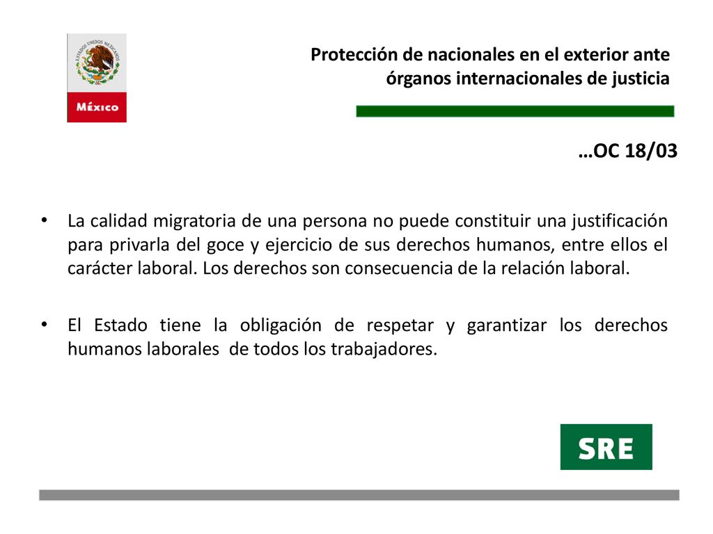 Protección de nacionales en el exterior ante órganos internacionales de justicia