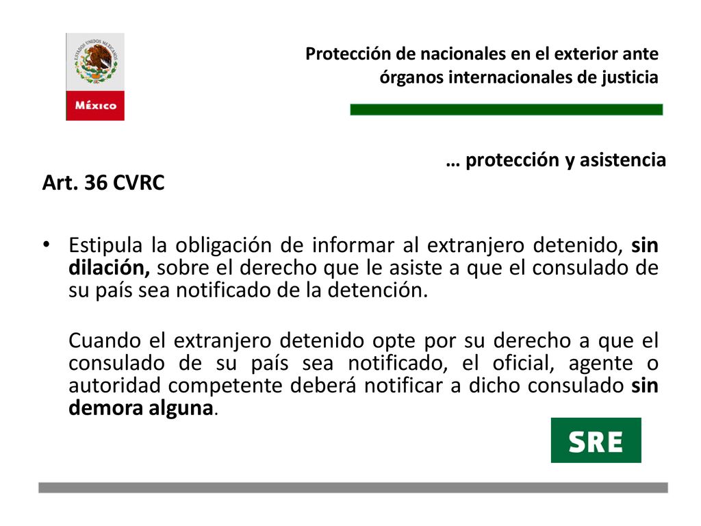 Protección de nacionales en el exterior ante órganos internacionales de justicia