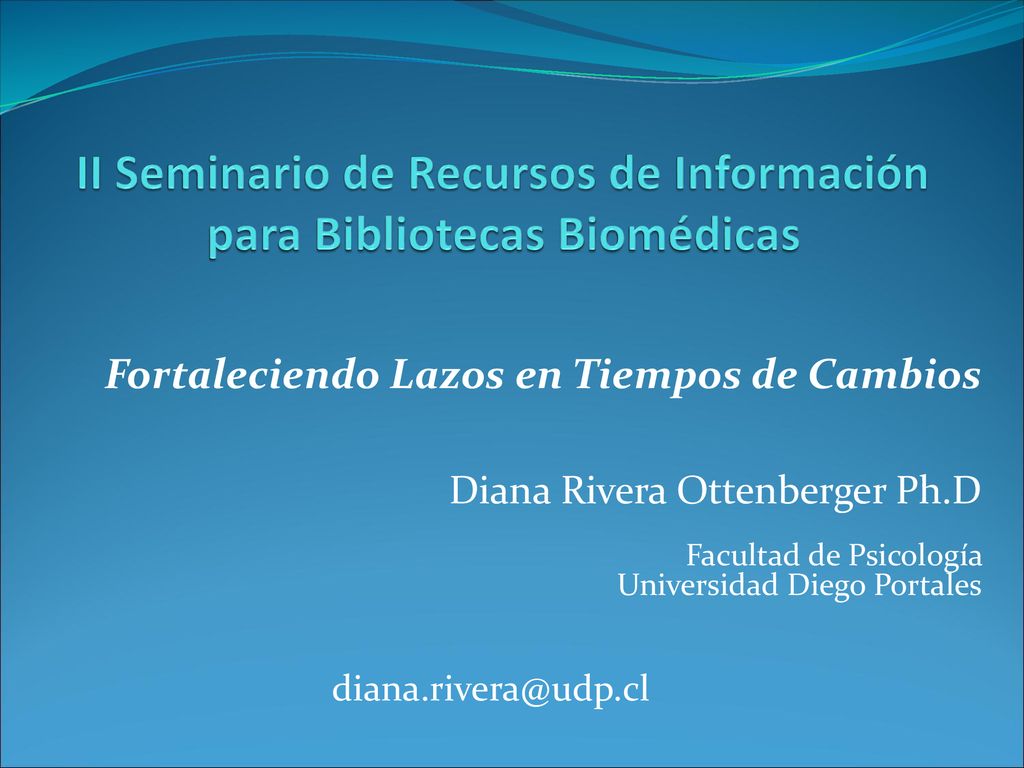 II Seminario de Recursos de Información para Bibliotecas Biomédicas