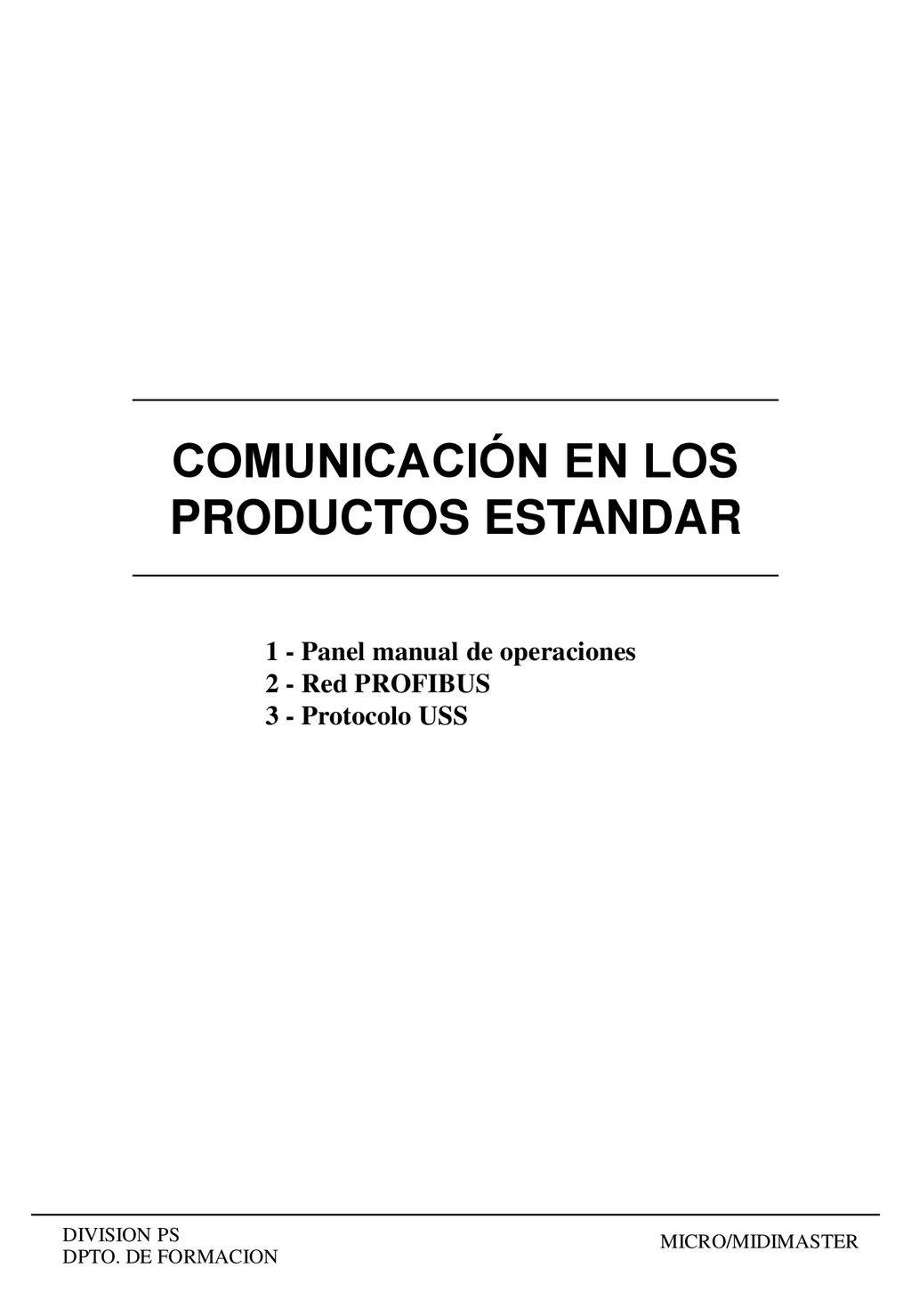 COMUNICACIÓN EN LOS PRODUCTOS ESTANDAR