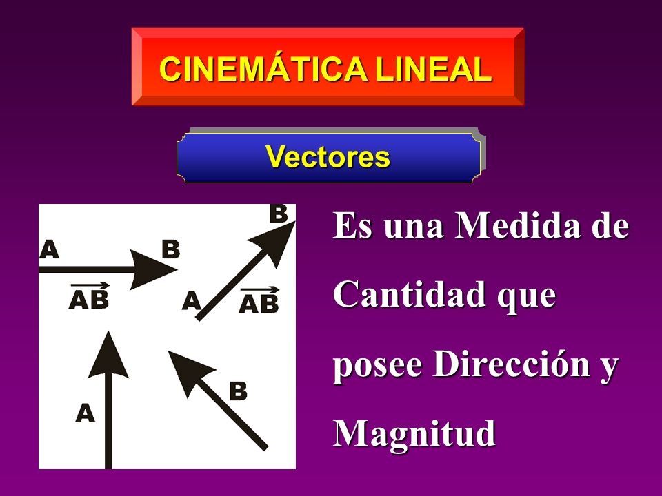 Es una Medida de Cantidad que posee Dirección y Magnitud