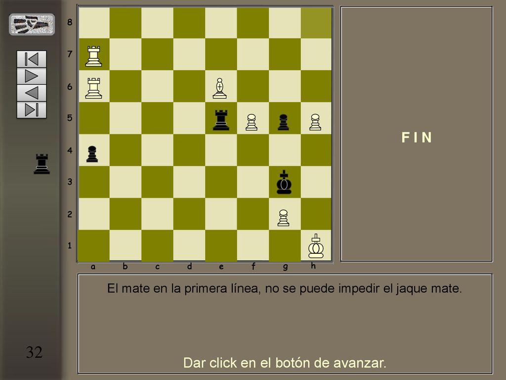 32 F I N Dar click en el botón de avanzar.