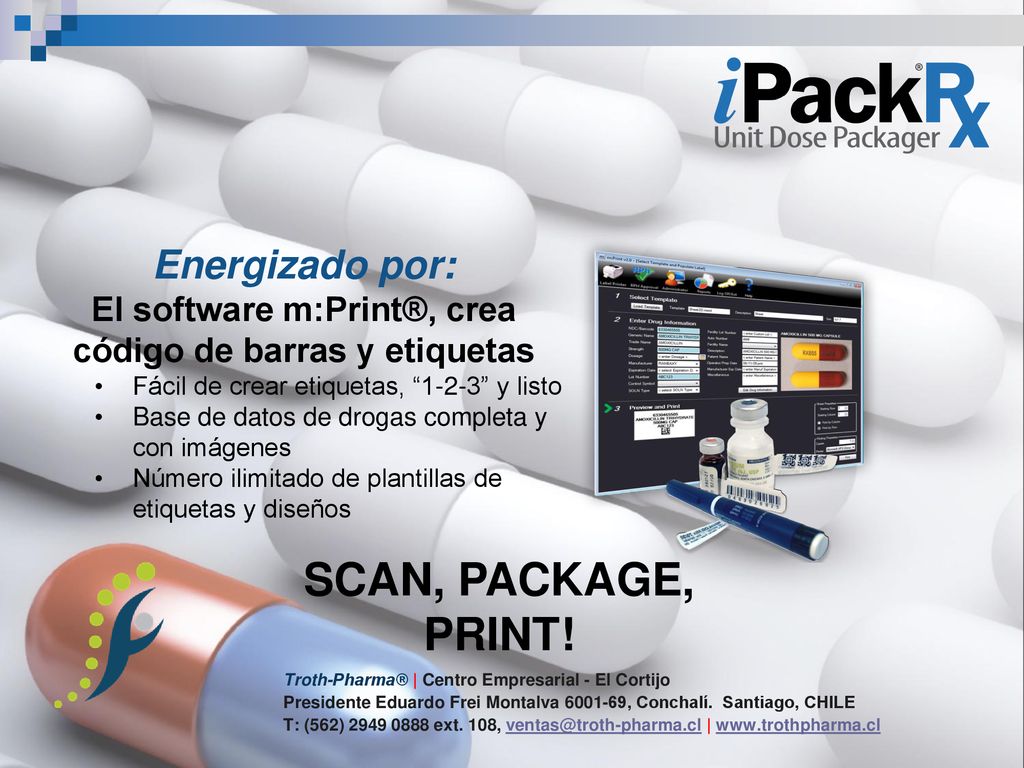 El software m:Print®, crea código de barras y etiquetas