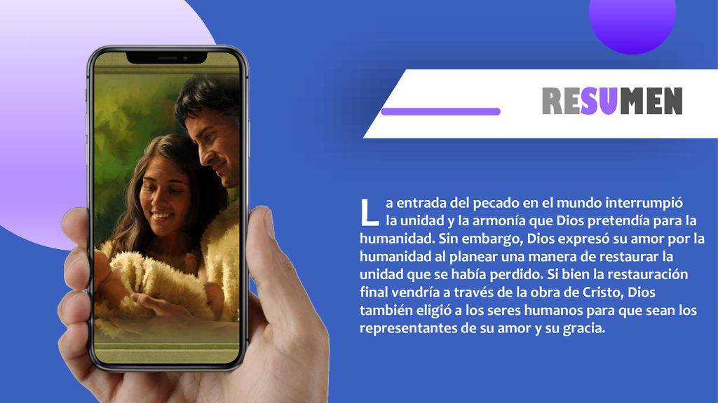 L RESUMEN a entrada del pecado en el mundo interrumpió