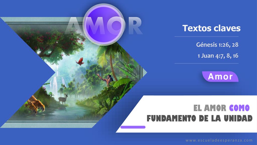 AMOR Textos claves Amor EL AMOR COMO FUNDAMENTO DE LA UNIDAD