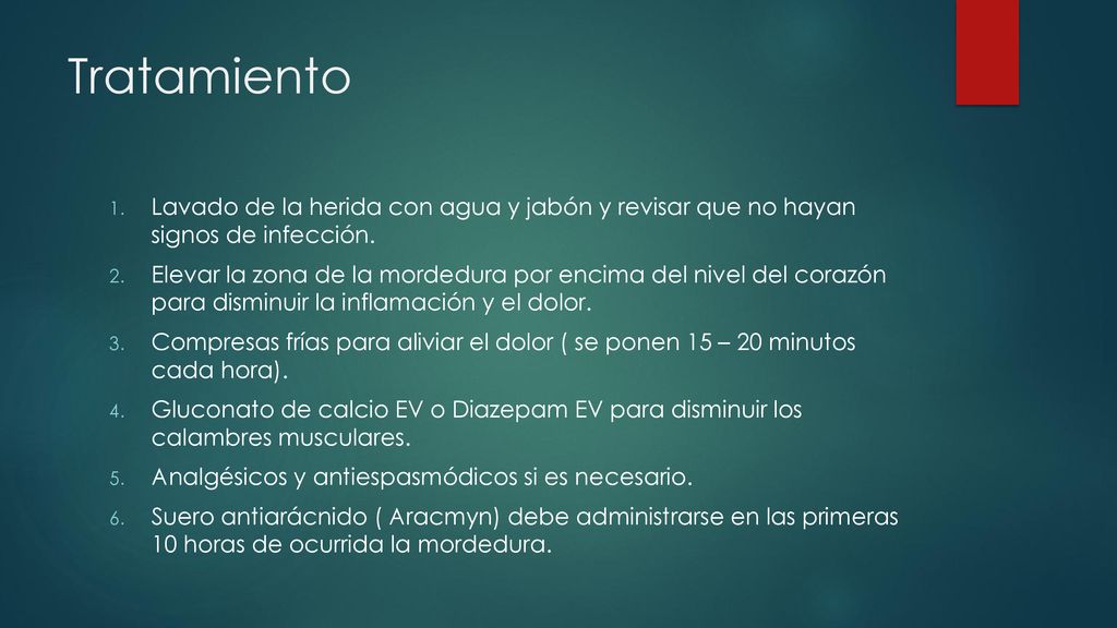 Tratamiento Lavado de la herida con agua y jabón y revisar que no hayan signos de infección.