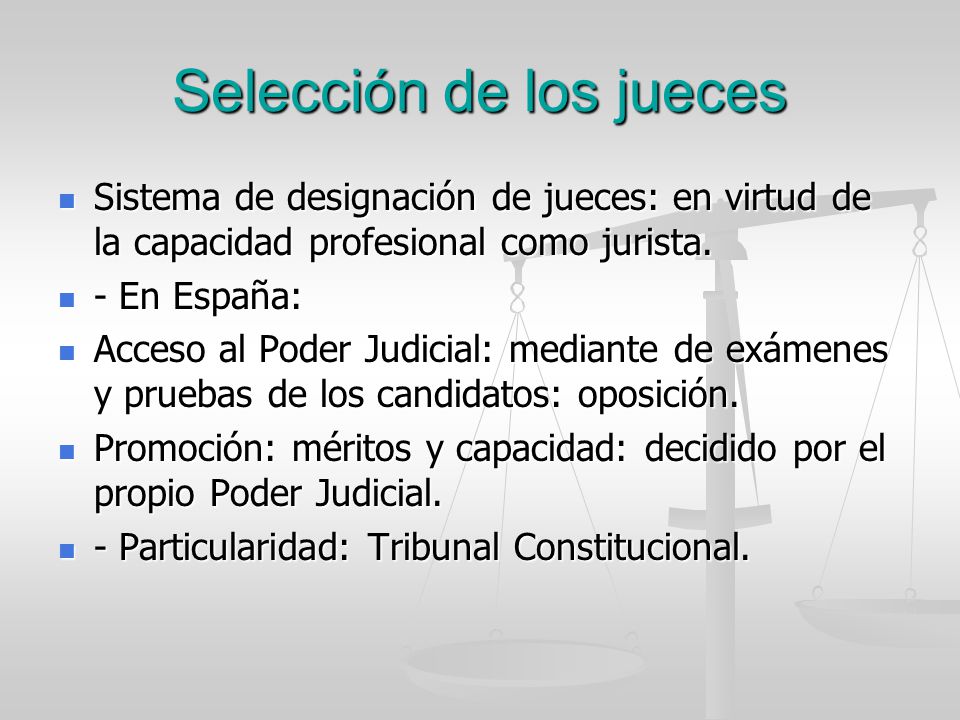 Selección de los jueces