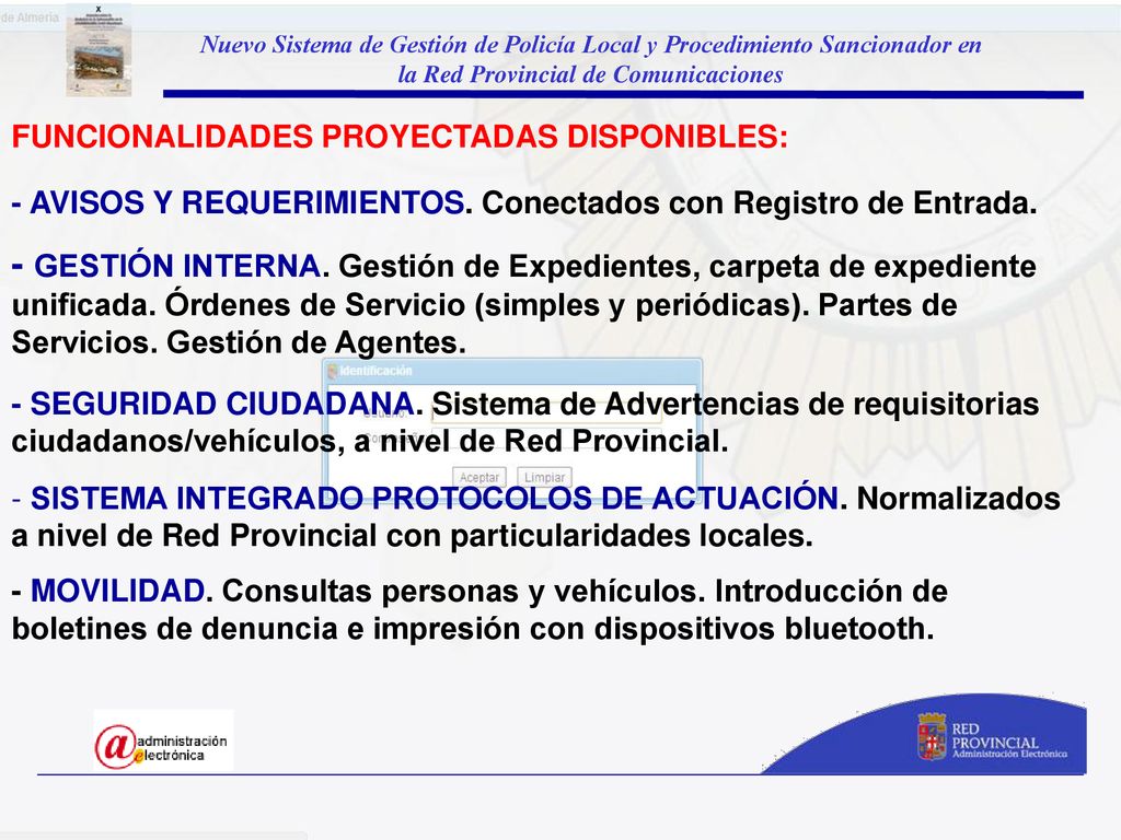 Nuevo Sistema de Gestión de Policía Local y Procedimiento Sancionador en la Red Provincial de Comunicaciones