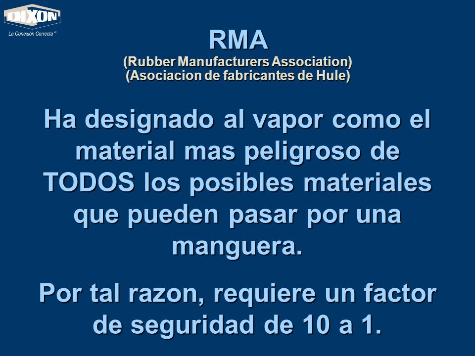 Por tal razon, requiere un factor de seguridad de 10 a 1.