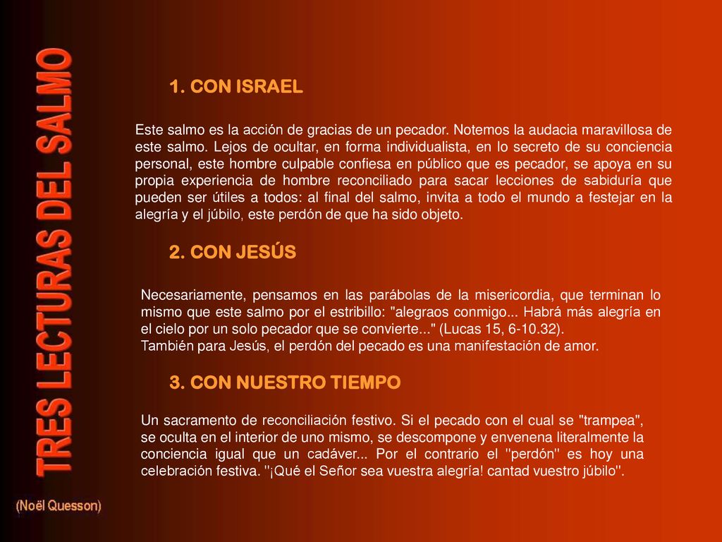 1. CON ISRAEL 2. CON JESÚS 3. CON NUESTRO TIEMPO