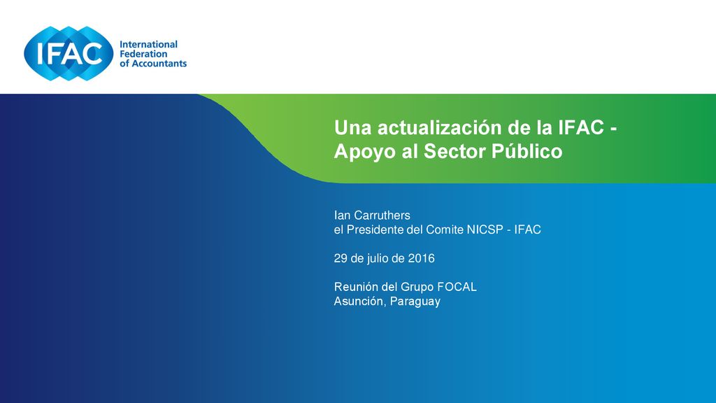 Una actualización de la IFAC - Apoyo al Sector Público