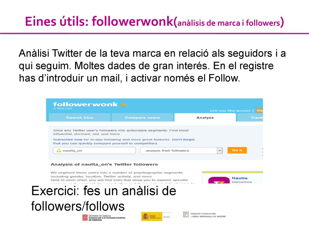 Eines útils: followerwonk(anàlisis de marca i followers)