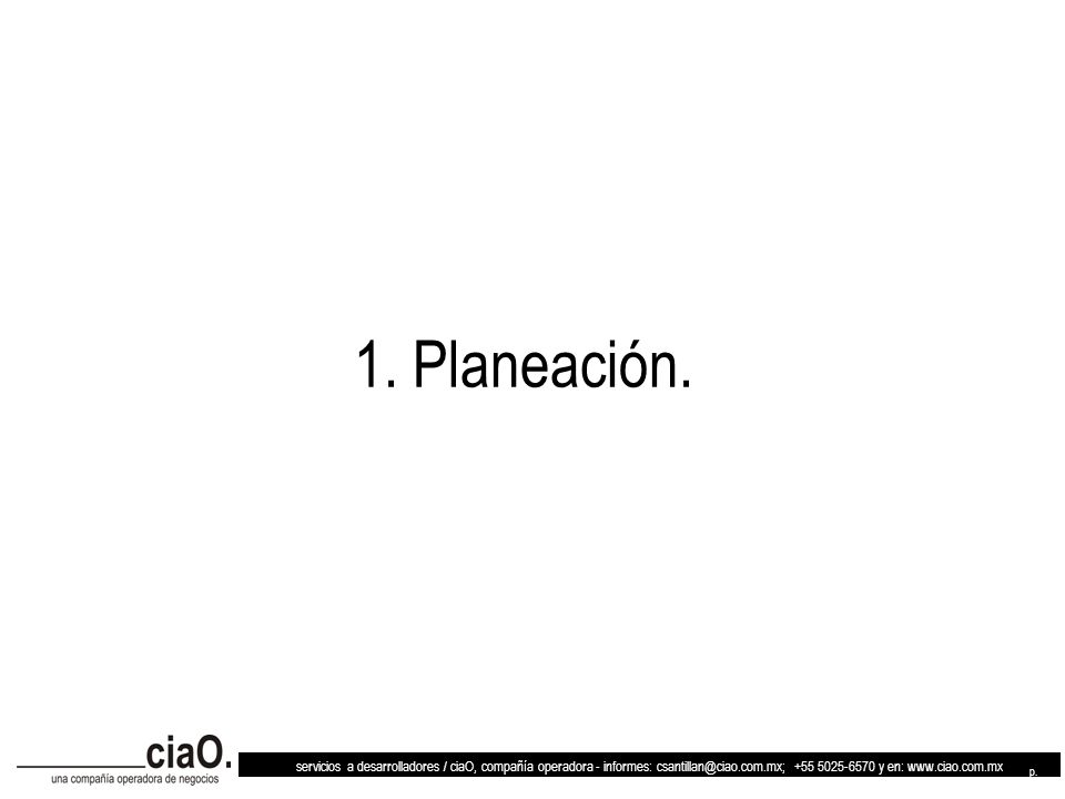 1. Planeación.
