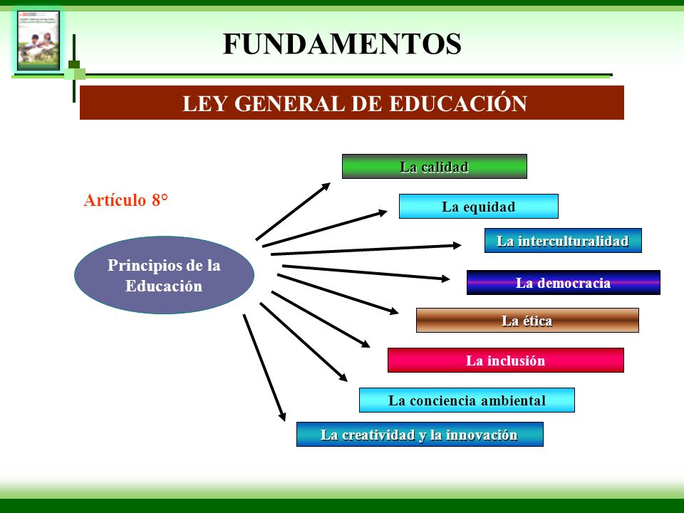 FUNDAMENTOS LEY GENERAL DE EDUCACIÓN Artículo 8°