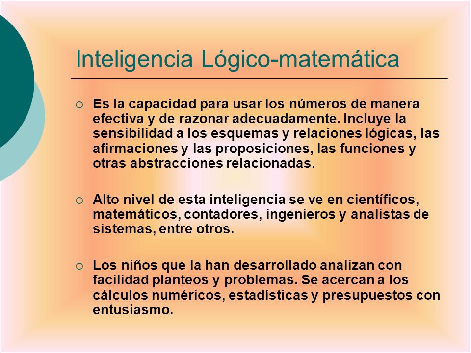 Inteligencia Lógico-matemática