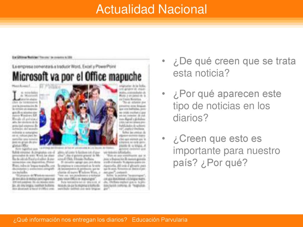 Actualidad Nacional ¿De qué creen que se trata esta noticia