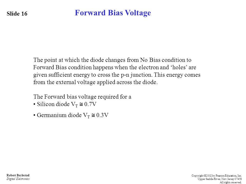 Forward Bias Voltage Slide 16