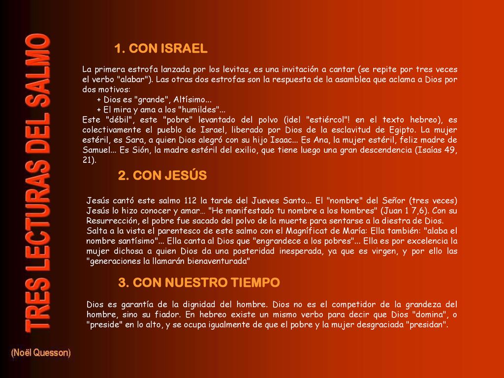 1. CON ISRAEL 2. CON JESÚS 3. CON NUESTRO TIEMPO