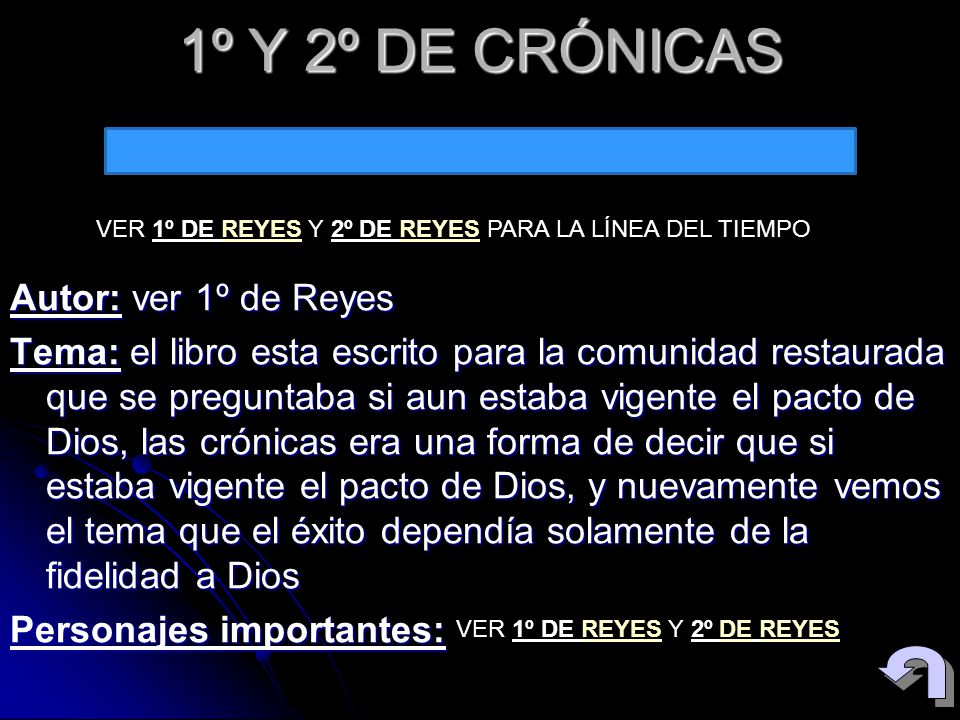 1º Y 2º DE CRÓNICAS VER 1º DE REYES Y 2º DE REYES PARA LA LÍNEA DEL TIEMPO.