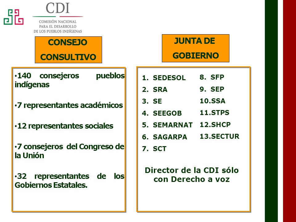 Director de la CDI sólo con Derecho a voz