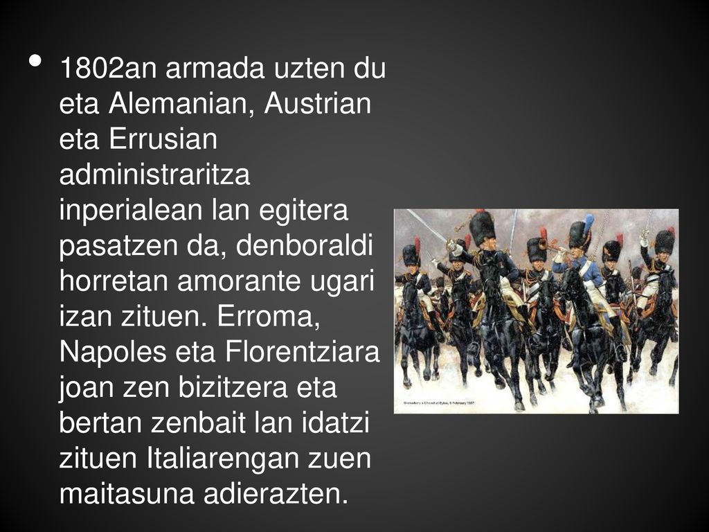 1802an armada uzten du eta Alemanian, Austrian eta Errusian administraritza inperialean lan egitera pasatzen da, denboraldi horretan amorante ugari izan zituen.