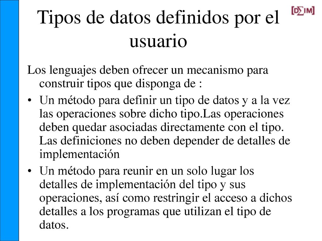 Tipos de datos definidos por el usuario