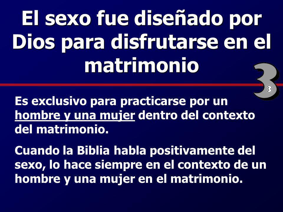 El sexo fue diseñado por Dios para disfrutarse en el matrimonio