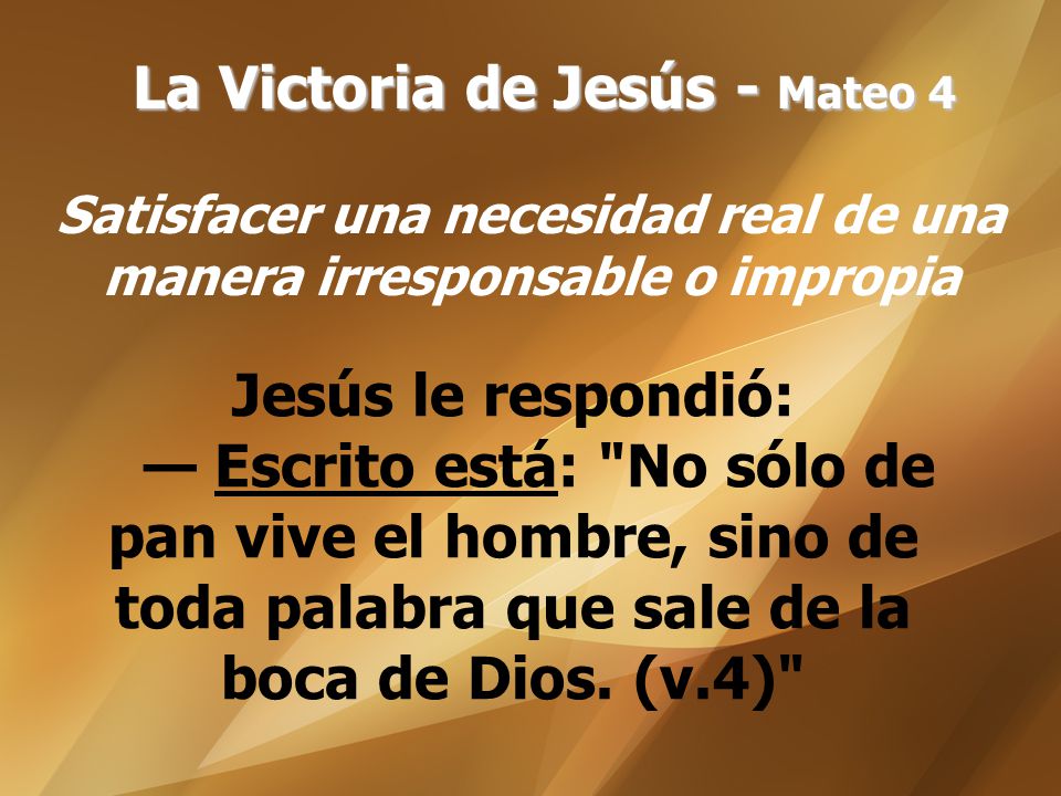 La Victoria de Jesús - Mateo 4