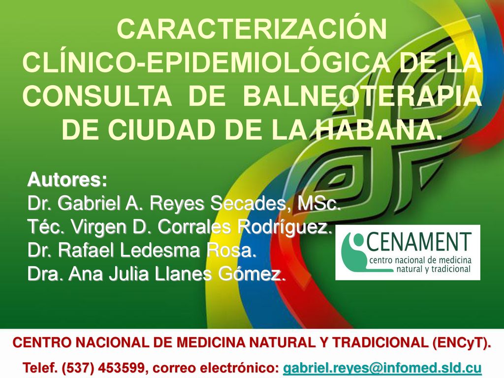 CARACTERIZACIÓN CLÍNICO-EPIDEMIOLÓGICA DE LA CONSULTA DE BALNEOTERAPIA DE CIUDAD DE LA HABANA.