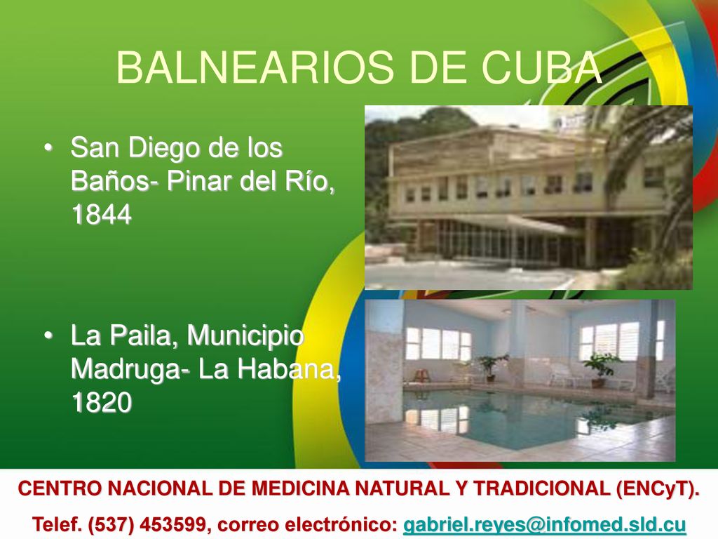 BALNEARIOS DE CUBA San Diego de los Baños- Pinar del Río, 1844