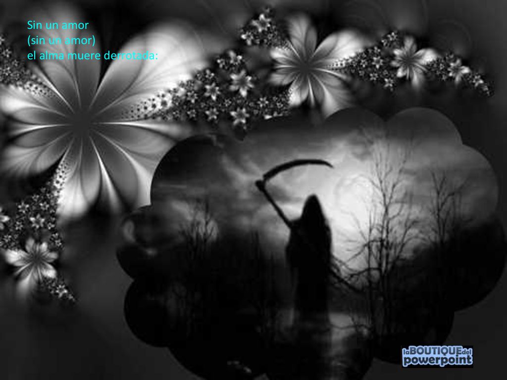 Sin un amor (sin un amor) el alma muere derrotada: