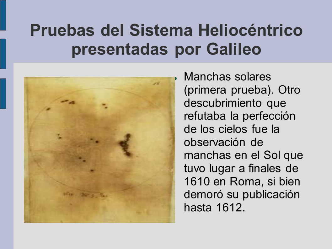 Pruebas del Sistema Heliocéntrico presentadas por Galileo