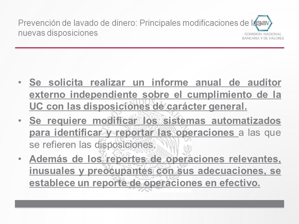 Prevención de lavado de dinero: Principales modificaciones de las nuevas disposiciones